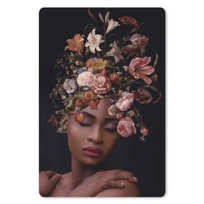Produktbild von MuchoWow® Mauspad Mousepad Blumenstrauß - Frau - Make-up 40x60 cm - Mousepads - Maus Mat - Pad - Mausunterlage - Schreibtisch Accesoire