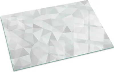 Produktbild von Abstraktes geometrisches Muster – Glasbodenplatte für – Kaminofen – Kaminplatte Glas – Schutzglas – Funkenschutzplatte –Glasbodenplatte Feuerfeste – Hitzeschutzplatte – Bodenschutz aus Glas – 100x70 cm