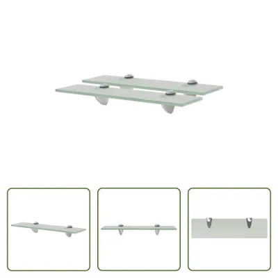 Obrázok produktu pre The Living Store Schweberegale 2 ks sklo 40x10 cm 8 mm