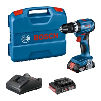 Produktbild von Bosch GSB 18V-45 Akku-Schlagbohrschrauber (inkl. 2x 2,0 Ah Akku + Ladegerät + Koffer)
