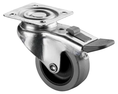 Immagine prodotto di BS Ruote girevoli con freno totale e piastra avvitabile Ø ruota 50 mm 35 kg - A220.A80.050