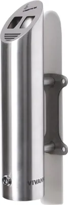 Produktbild von VIVANNO Wandascher Edelstahl CENIZA Rund, Edelstahl gebürstet gebürstet - 8x35 cm
