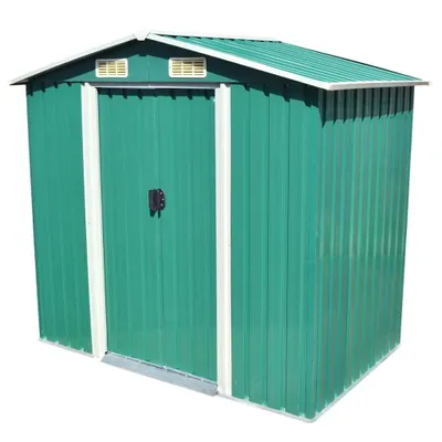 Zdjęcie produktu dla VidaXL Szopa ogrodowa 204x132x186 cm metalowa zielona
