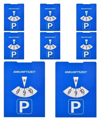 Produktbild von Parkscheibe Pappe 11x15cm Blau 10 Stück