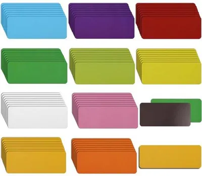 Obrázok produktu pre Magnetické štítky 80 x 30 mm, 10 farieb, metalické, na výrobu
