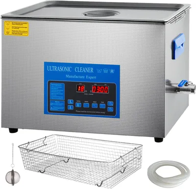 Zdjęcie produktu dla 22L Myjka ultradźwiękowa Podgrzewacz Biżuteria Okulary Srebrny Podwójna częstotliwość