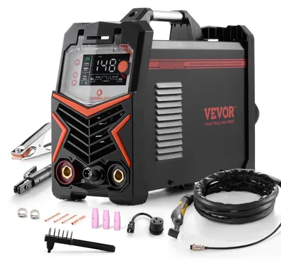 Obrázok produktu pre Zváračka VEVOR TIG, zváračka 3 v 1 (veľký LED displej) - DC TIG/DC pulzná TIG/MMA (zváranie tyčou), zváračka s vysokofrekvenčným štartom s invertorom IGBT