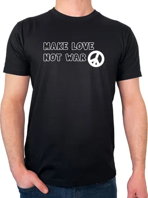 Produktbild von Huuraa Herren T-Shirt Make Love not War 3XL Black Bio Baumwolle Fairtrade Herrenshirt Geschenkidee