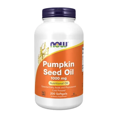 Produktbild von Now Foods Pumpkin Seed Oil 1000 mg (200 softgels) Unflavoured - Vitamine, Mineralien & Gesundheit - Fettsäuren