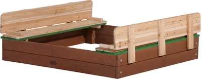 Produktbild von axi Sandkasten Ella XL Holz 120x120 cm mit Deckel und Sitzbank für Kinder bis 375 kg FSC 100%