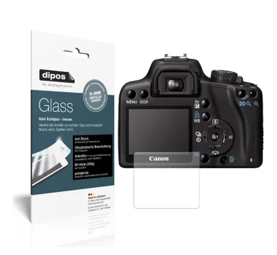 Produktbild von 2x Schutzfolie für Canon EOS 1000D matt - Anti-Shock 9H Folie dipos Glass Kunststoffglas