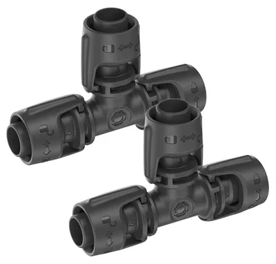 Imagen del producto de GARDENA 13201-20 GARDENA Anschlussstück für Tropfschlauch Micro-Drip-System T-Stück 13 mm (1/2"), 2 St.