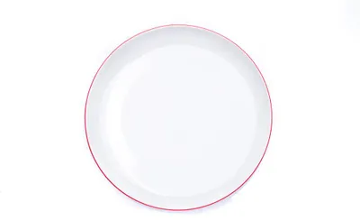 Produktbild von Thun 1794 Tom, flacher Teller, rot gestreift, 26 cm, Porzellan, Thun