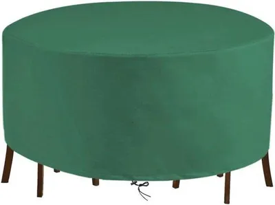 Produktbild von Famanu Gartenmöbelhülle Runde Tisch 231 x 129,5 cm - Wasserdicht, Winddicht & Reißfest 420D Oxford Stoff