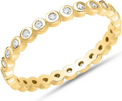 Produktbild von Funkelnder Silberring vergoldet mit Zirkonia SR0312 (Größe: 48mm)