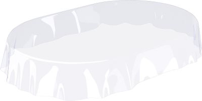 Tischdecke Klara Transparent Transparent Robust Wasserabweisend Oval Breite 140 cm Länge 180 cm
