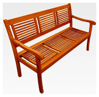 Produktbild von 3-Sitzer Gartenbank Cordoba, 150 cm, Akazienholz-Bank für Garten, Terrasse und Balkon, pflegeleichtes Massivholz