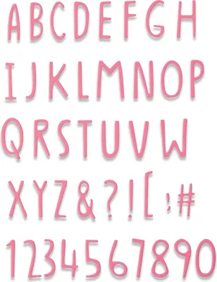 Produktbild von Sizzix Thinlits Stanzschablone "Hand Drawn Alphabet"