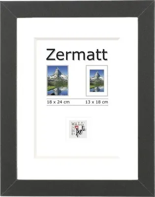 Produktbild von Portraitrahmen MDF Zermatt schwarz 18x24 cm