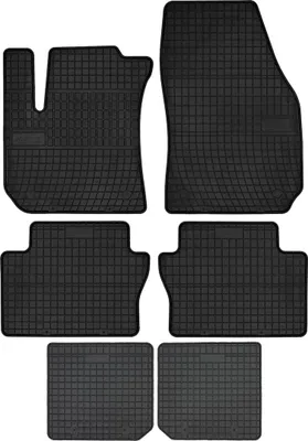 Immagine prodotto di Tappetini auto in gomma adatto per Opel Zafira B (2005-2014, monovolume 7 posti) neri, set 6 pz, con fissaggi