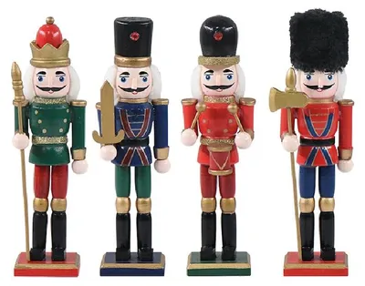 Obrázok produktu pre Ozdoba na vianočný stromček, "Nutcracker" (Dediško do orechov), 4 kusy, 18 cm, model M18404
