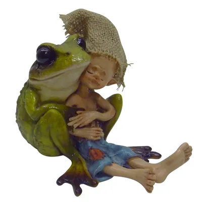 Produktbild von Froschtraum Pixie schläft im Arm von einem Frosch