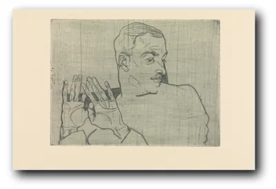 Produktbild von Kunstdruck „Porträt von Arthur Roessler“ von Egon Schiele – 60×90 cm – ungerahmt
