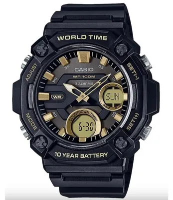 Produktbild von Herrenuhr Casio OVERSIZE 10 YEAR BATTERY Schwarz (Ø 52 mm)