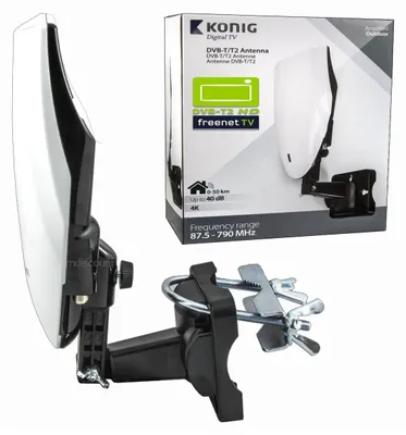 Produktbild von DVB-T2 Außenantenne Dach-Antenne 40dB Verstärkung Freenet TV HD Receiver PVR Rea