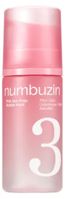 Productafbeelding van numbuzin No.3 PHA Skin Prep Bubble Mask – Bubbelsmasker met PHA en LHA, 90 ml