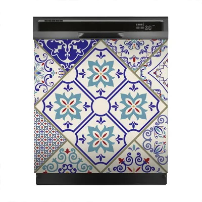 Produktbild von Magnete Dekorative 60x60 cm Küche Magnetmatte Spülmaschine - Portugiesische Mosaiken