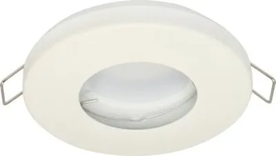 Zdjęcie produktu dla LED Line IP44 lampa sufitowa wpuszczana ramka wodoodporna reflektor wpuszczany okrągły biały matowy aluminium z gniazdem GU10 bez żarówek