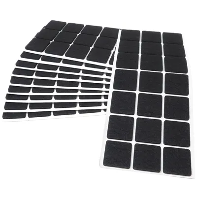 Produktbild von Adsamm® | 210 x selbstklebende Filzgleiter / Schwarz / 30x30 mm / quadratisch / Möbelgleiter aus Filz mit 3.5 mm Stärke