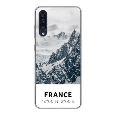 Produktbild von MuchoWow® Handyhülle Schutzhülle Hülle für Samsung Galaxy A30s Frankreich - Berge - Schnee Silikon Softcase Handy Hülle - Karteninhaber