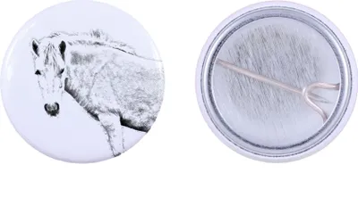 Produktbild von Fjordpferd - Hemdverzierung, Taschenanstecker, das perfekte Geschenk mit der Möglichkeit, Ihr eigenes Markenlogo hinzuzufügen.