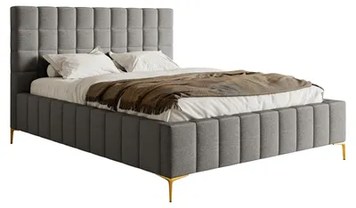 Produktbild von Selsey Szejlo - Polsterbett mit Lattenrost und Bettkasten, Chenille-Bezug in Grau, 180 cm
