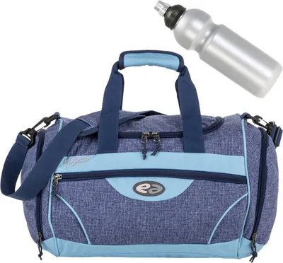 Produktbild von Sporttasche Yzea Sports 52 cm 26 Liter für Jungen Mädchen Kinder Reisetasche Freizeittasche Gym Bag Fitnesstasche Sport Tasche Casual (Blau) + Trinkflasche
