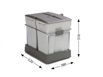 Image de Poubelle ALVEUS Albio RP 551/Albio 40 gris