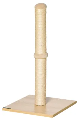 Image de PawHut Colonne à griffer Arbre à chat Tronc à griffer avec balle 60 cm Panneau de particules Sisal