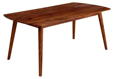 Produktbild von Esstisch rechteckig 120 cm aus Sheesham Massivholz - Esszimmertisch für 4-6 Personen - Küchentisch im Landhausstil - Massivholztisch