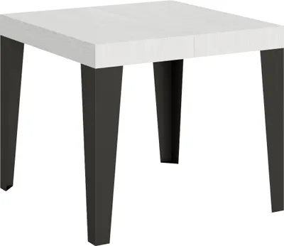 Produktbild von Ausziehbarer Tisch 90x90/246 cm, Gestell Flame White Ash Anthrazit