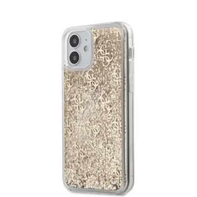 Produktbild von Guess Guhcp12Slg4Gslg Iphone 12 Mini 5,4"" Złoty/Gold Hardcase 4G Liquid Glitter