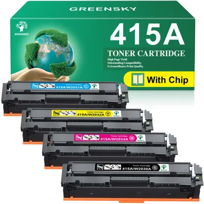 Zdjęcie produktu dla Solidchoice - zestaw 4 wkładów tonerów kompatybilnych z HP 415A 415X