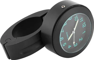 Image de 22/25 mm support guidon moto, montre universelle étanche avec batterie intégrée (noir)