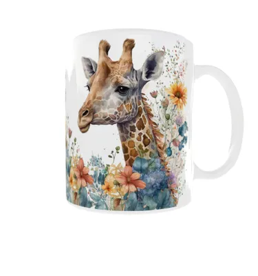 Produktbild von Becher 300ml Giraffe Blumen Giraffe