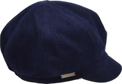Seeberger Jeansstoff Ballonmütz in blau