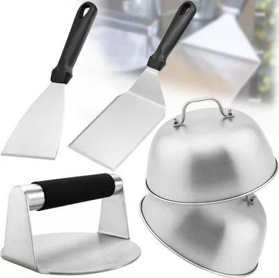 Produktbild von Burger Smasher Set 5-teilig, Edelstahl, für Grillen