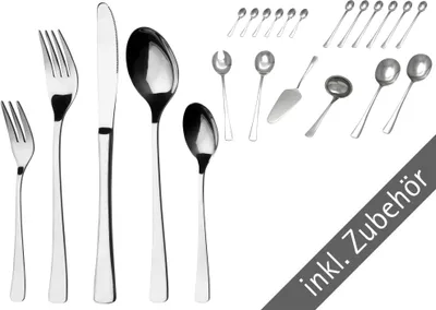 Produktbild von Gräwe Tafelbesteck 48-teilig - Material aus Edelstahl 18% Chromstahl, spülmaschinengeeignet