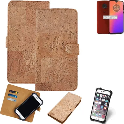 Produktbild von K-S-Trade Hülle kompatibel mit Motorola Moto G7 Plus  Kork Handyhülle Cover  Schutzhülle TPU Case Bumper in Hellbraun, (1x)
