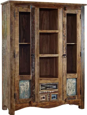 Image de MASSIVMOEBEL24 | Buffet 115x40 Bois de récupération laqué Multicolore NATURE OF SPIRIT #21